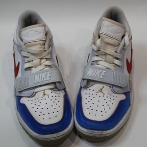 AIR JORDAN LEGACY 312 LOW "WHITE GAME‎ ROYAL UNIVERSITY RED"  MENS SIZE 8